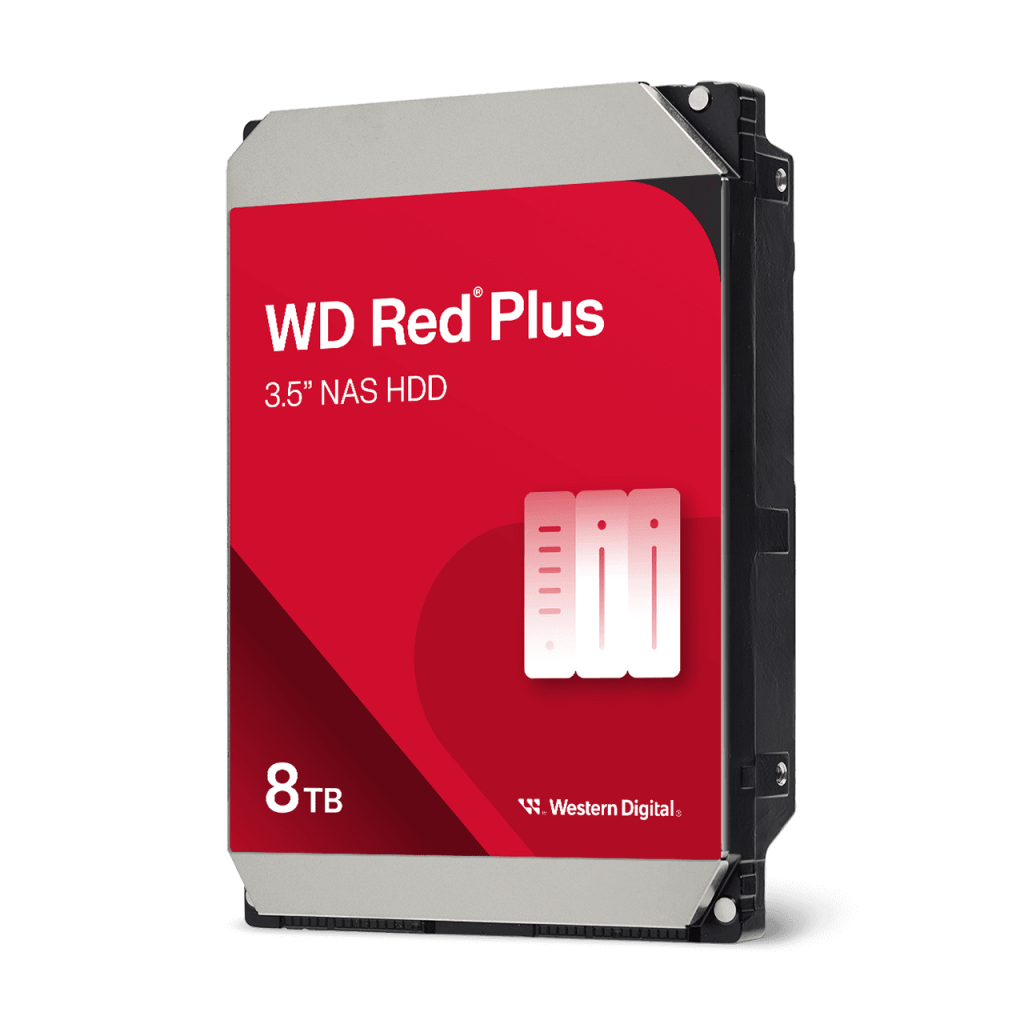 WD RED Plus, WD80EFPX, 3.5", 8TB, 256Mb, 5640 Rpm, 7/24 GÜVENLİK-NAS-SERVER HDD