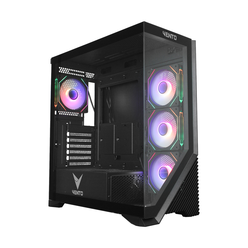 VENTO VG4202FLA ATX Tower, 850W 80+ Siyah, Temperli Cam, RGB, Mesh, ATX GAMING KASA