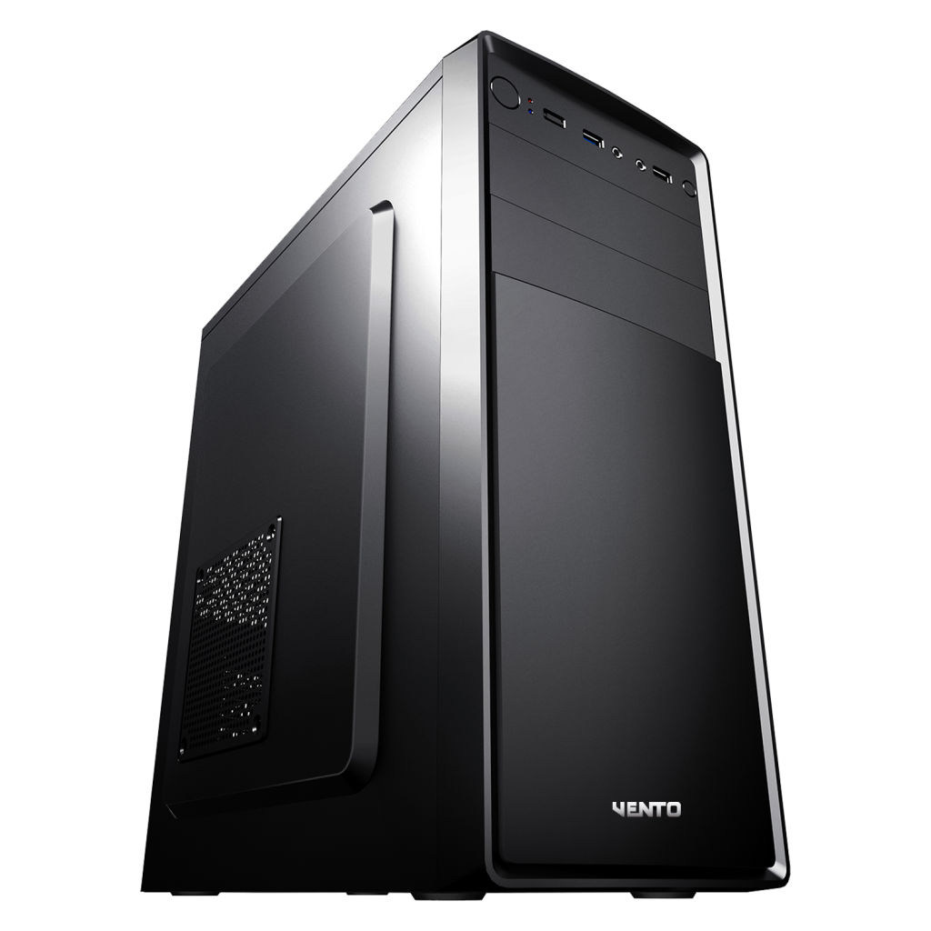 VENTO VS121S Mid Tower, 300W Siyah, ATX Kurumsal KASA