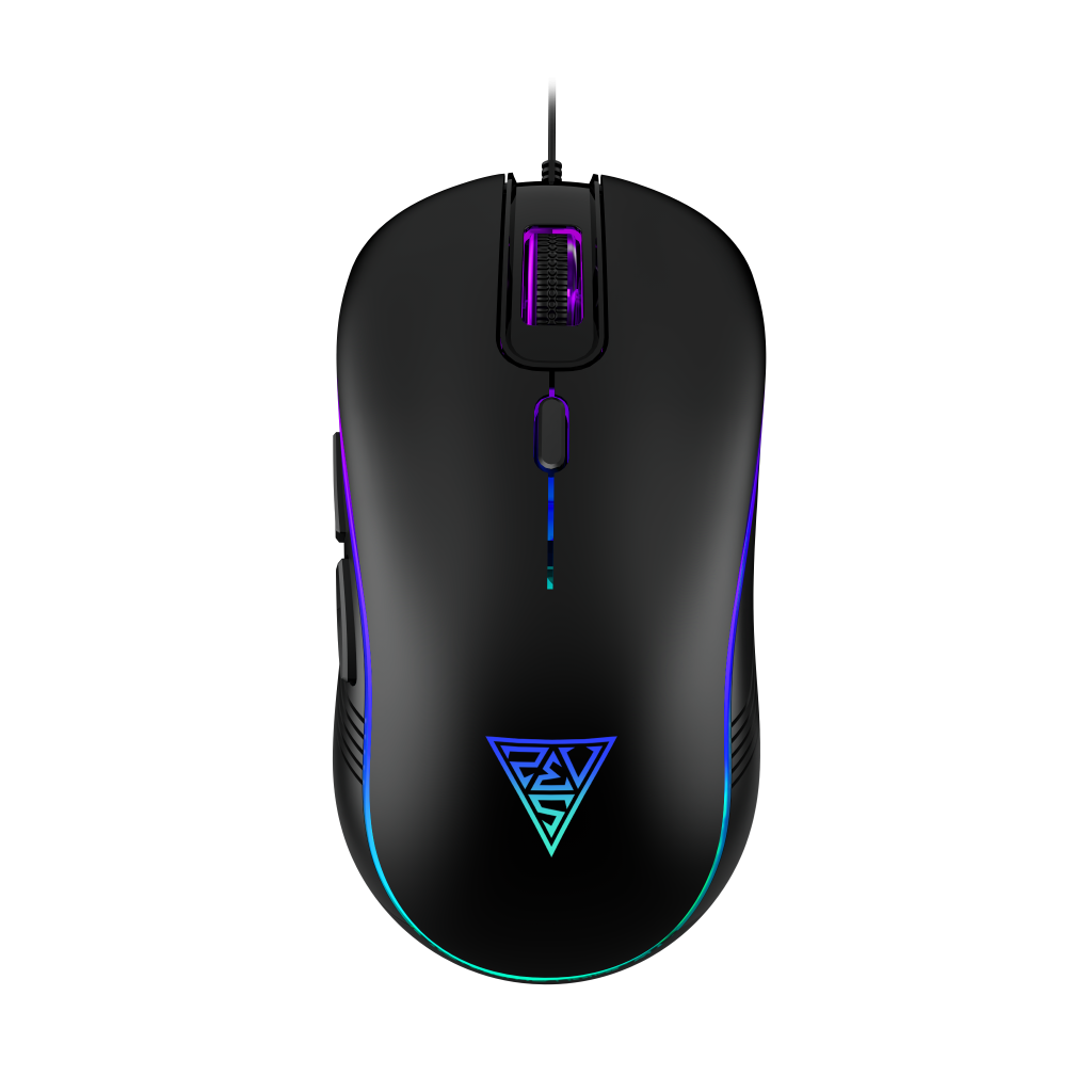 GAMDIAS AURA GS3, Çok Renkli Aydınlatma, USB Kablolu, 6 Programlanabilir Buton, Gaming Mouse, 3.600 DPI, Siyah
