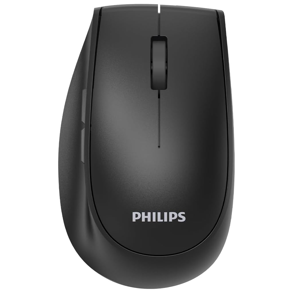 PHILIPS SPK7627B, Siyah, USB Nano 2,4Gh ve Bluetooth Kablosuz, 1600dpi, Optic, 5 Tuşlu, Şarj Edilebilir, Sessiz Click, Mouse