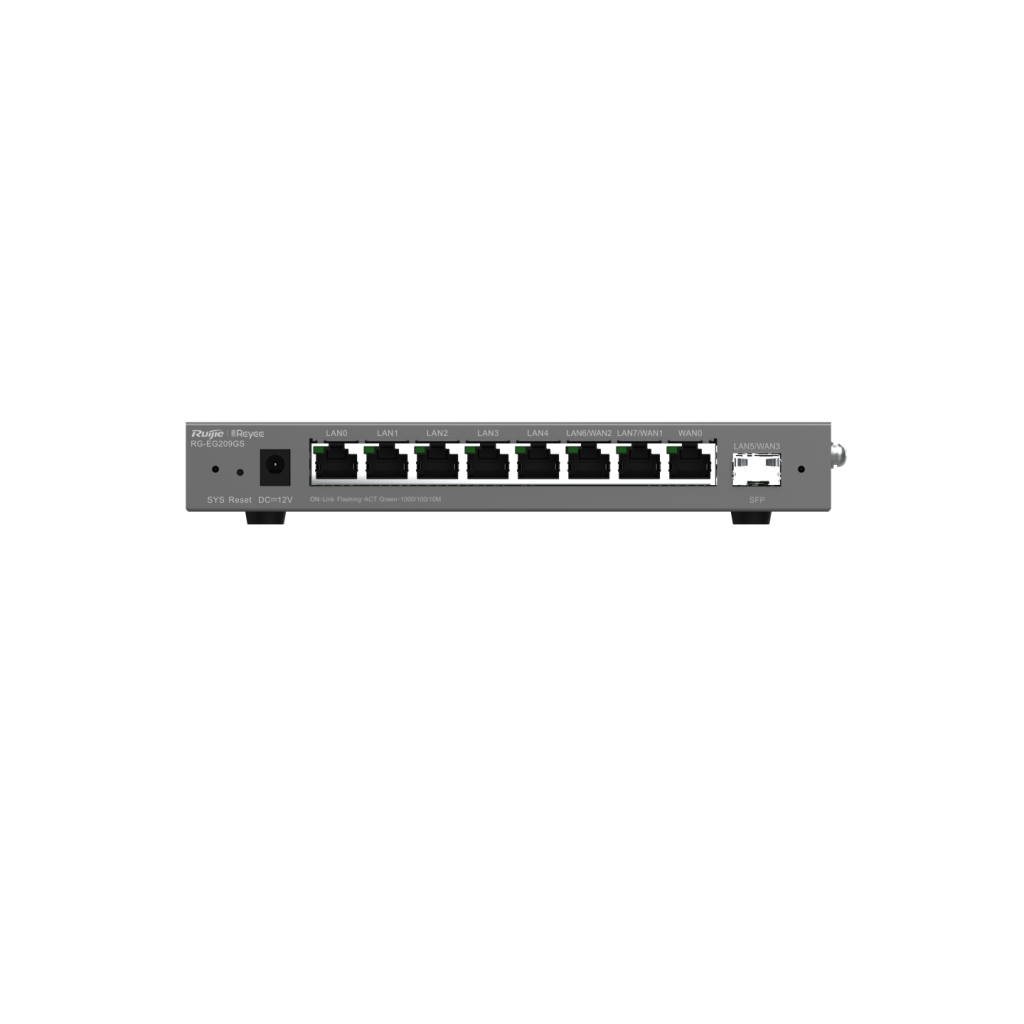 RUIJIE Reyee RG-EG209GS 9 Port, 1 Port SFP, Web Yönetilebilir, 200 Kullanıcı, Bulut Yönetimli Yönlendirici