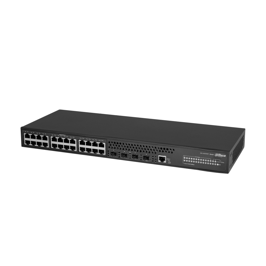 DAHUA AS5500-24GT4XF, 24 Port Gigabit, 4 Port 10G SFP, L3 Yönetilebilir, Rack Mount Switch