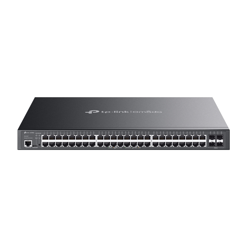 OMADA SG3452P, 48 Port Gigabit, 48 Port Gigabit PoE+, 384W, 4 Port SFP, L2+ Yönetilebilir, Rackmount Metal Kasa Switch