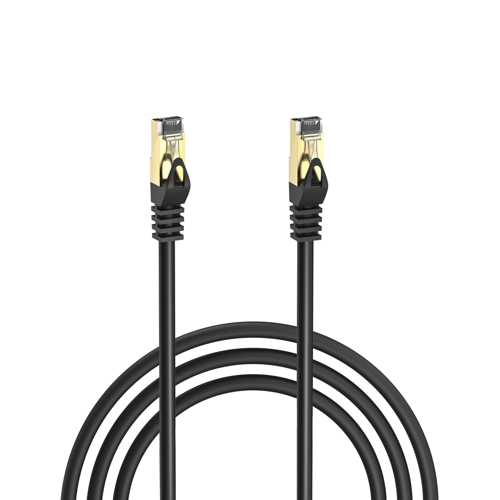 S-LINK MM-CAT702, CAT7, Patch, 2Mt, Gold Uçlu, FTP, CCA, Ağ Bağlantı Kablosu (Siyah)