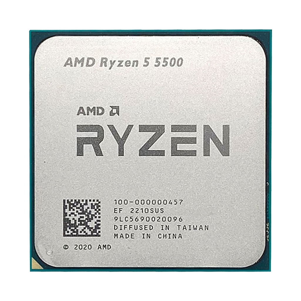 AMD RYZEN 5 5500 6 Core, 3,60-4.20GHz, 19Mb Cache, 65W, AM4 Soket, TRAY, (Dahili Grafik YOK, Fan YOK)