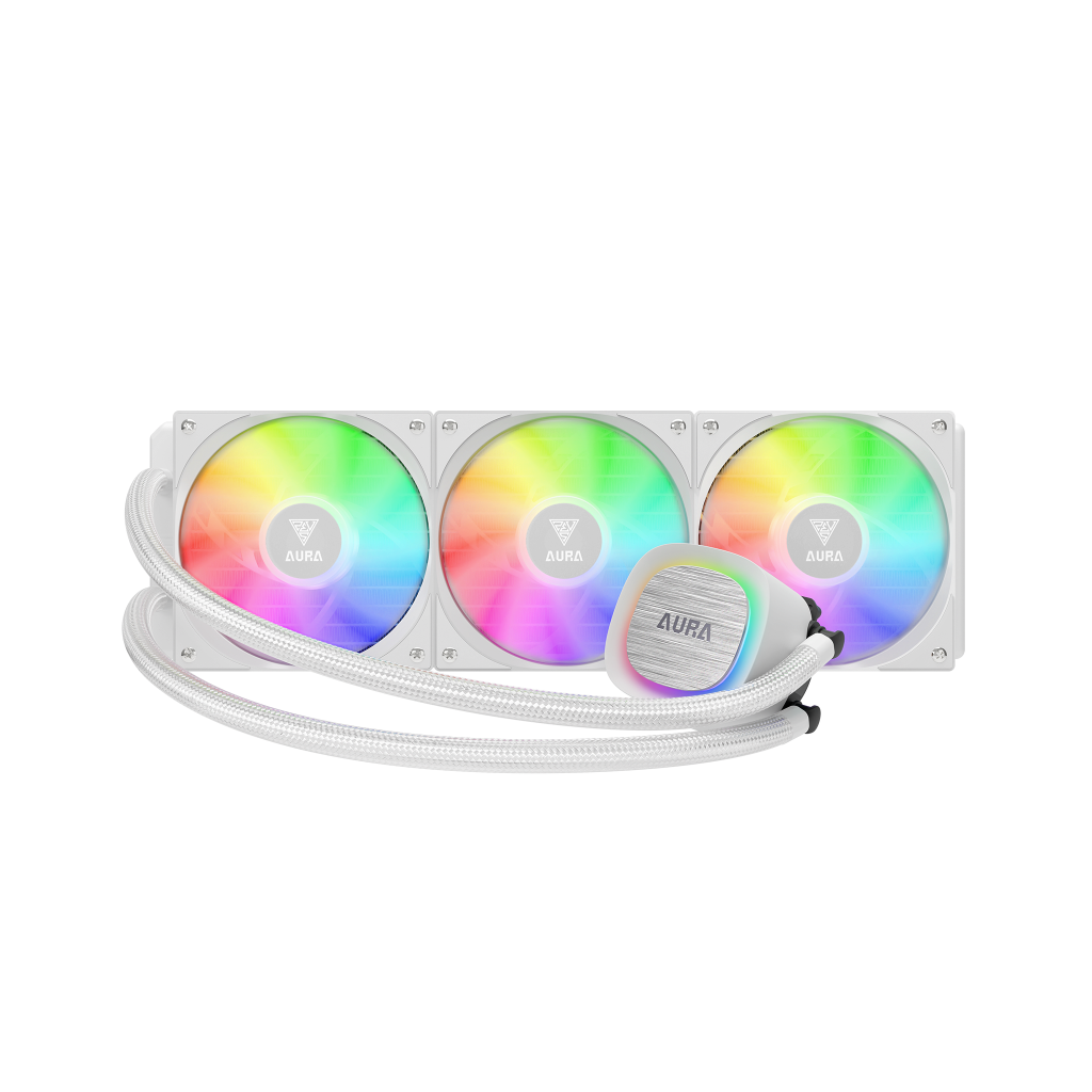 GAMDIAS AURA GL360 V2 WH, White Edition, 360mm, RGB, 3 Fanlı, CPU Sıvı Soğutma