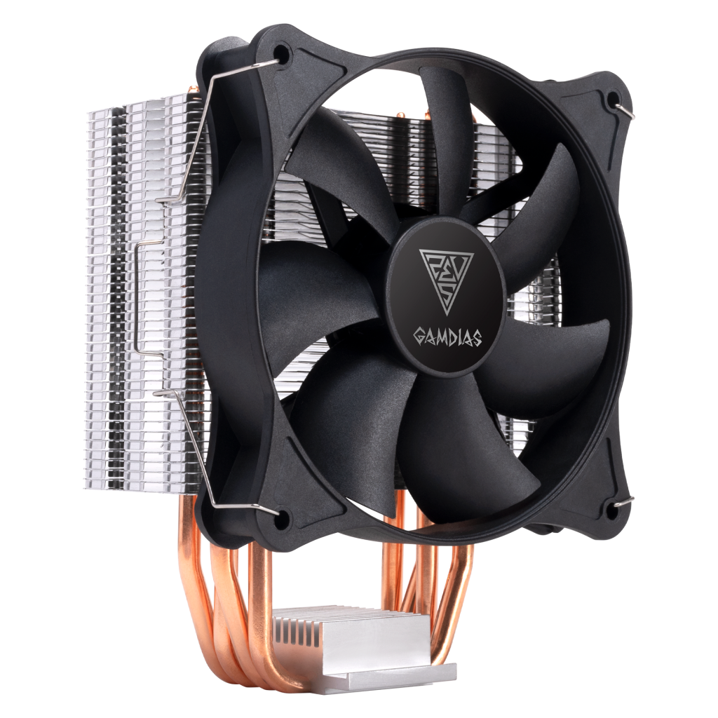 GAMDIAS BOREAS E1-410 MONO, 120mm, CPU Kule Tipi Hava Soğutma, Doğrudan Temas Teknolojisine Sahip 4 adet Gelişmiş Bakır Isı Borusu (AMD AM4 ve INTEL Tüm işlemciler ile uyumlu)