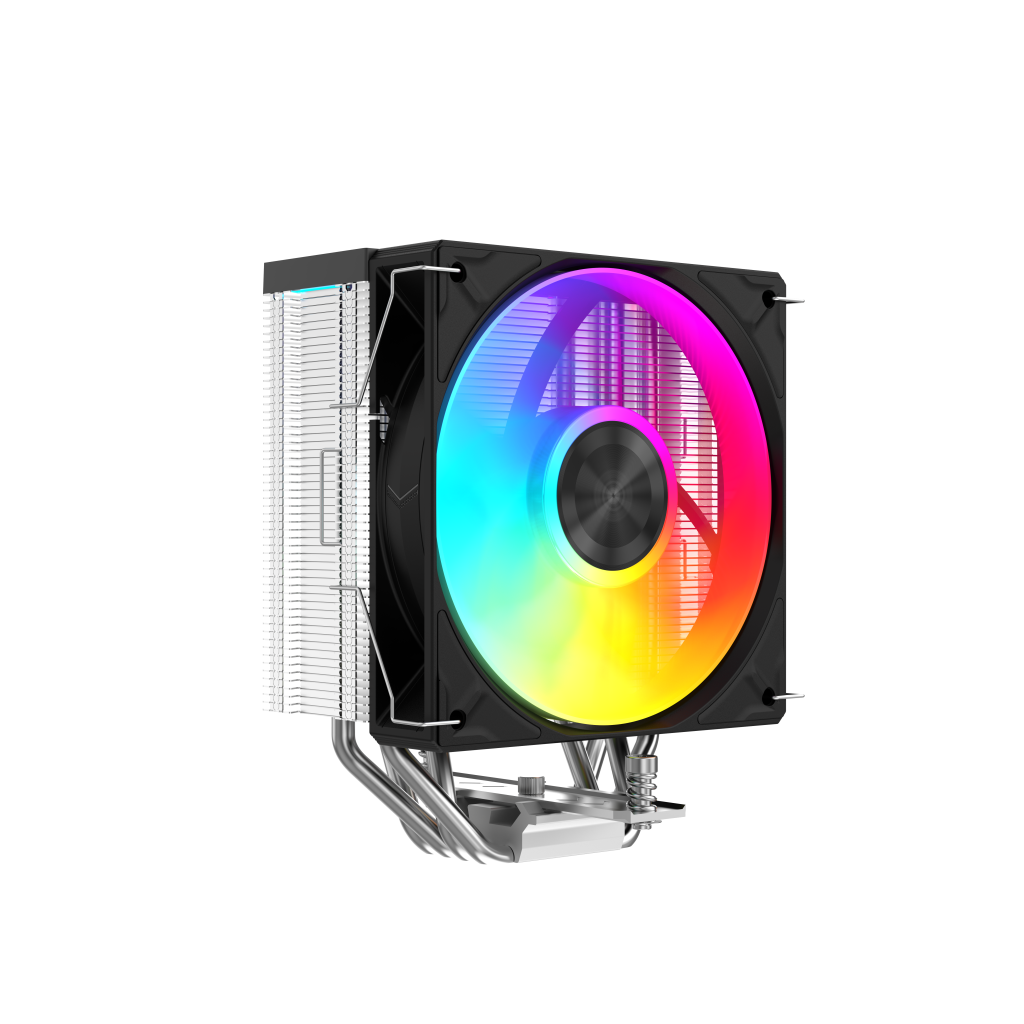 SAMA A40L, Black, 1x120mm ARGB Fan, Kule Tipi Hava Soğutma, 4 adet Gelişmiş Kompozit Isı Borusu, CPU Fan (AMD ve INTEL Tüm işlemciler ile uyumlu)