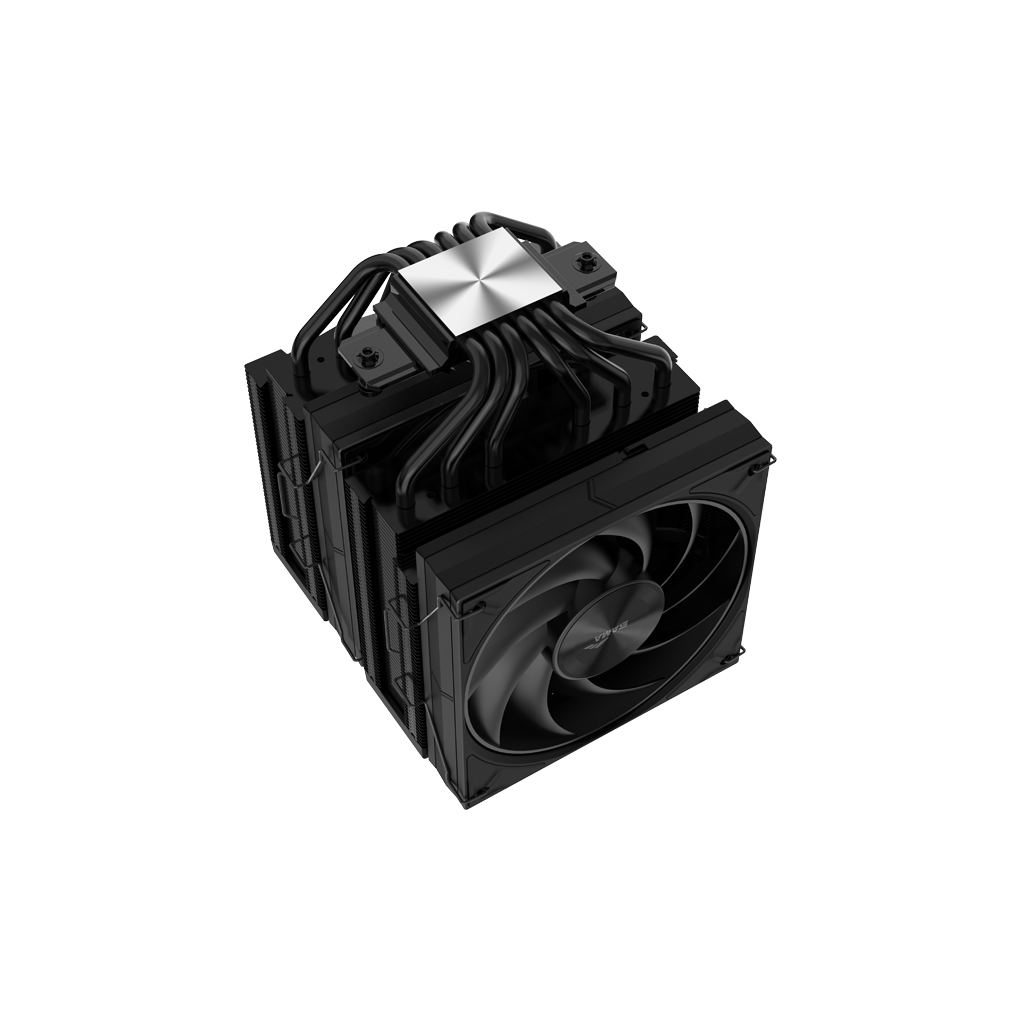 SAMA A60B, Black, 2x120mm MONO Fan, Kule Tipi Hava Soğutma, 6 adet Gelişmiş Siyah Kaplamalı Bakır Isı Borusu, CPU Fan (AMD ve INTEL Tüm işlemciler ile uyumlu)
