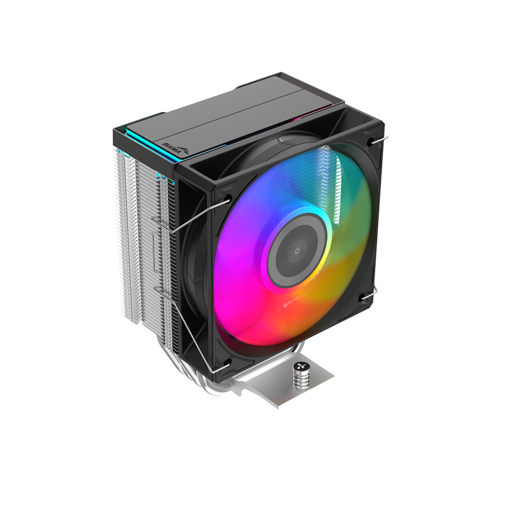 SAMA X40L, Black, 1x100mm ARGB Fan, Kule Tipi Hava Soğutma, 4 adet Gelişmiş Kompozit Isı Borusu, CPU Fan (AMD ve INTEL Tüm işlemciler ile uyumlu)