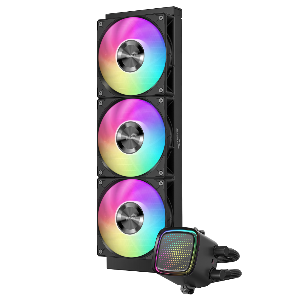 SAMA L50-360BK, Black, 360mm, 3x120mm ARGB Fan, CPU Sıvı Soğutma