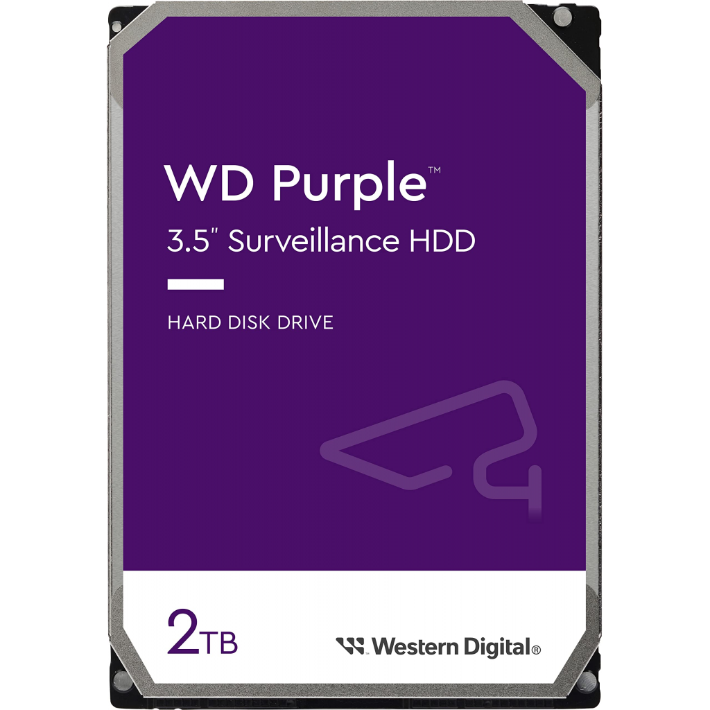 WD PURPLE, WD23PURZ, 3.5", 2TB, 256Mb, 5400 Rpm, 7/24 Güvenlik, HDD (Türkiye Distribütörü Garantili)