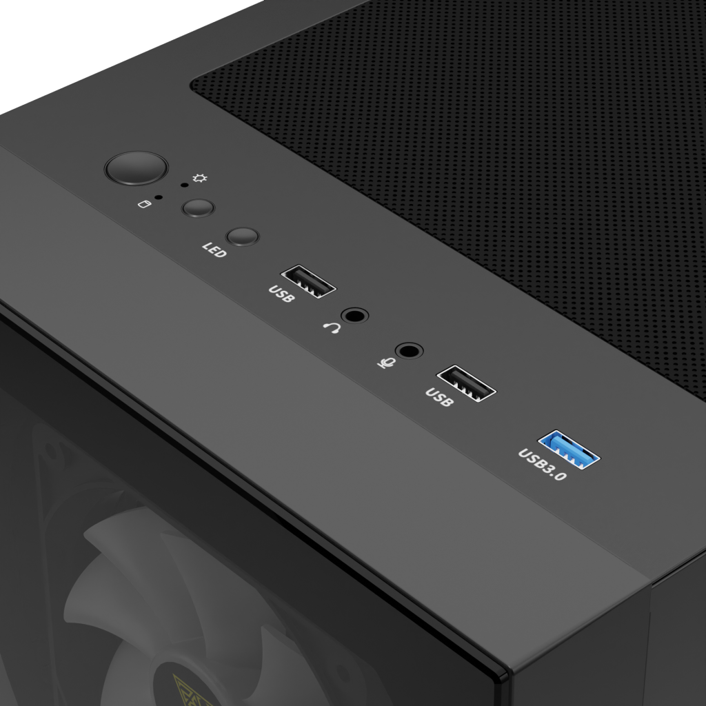 GAMDIAS TALOS E2 Elite, 850W, 80+ Bronze, Tempered Glass, ARGB, ATX GAMING KASA