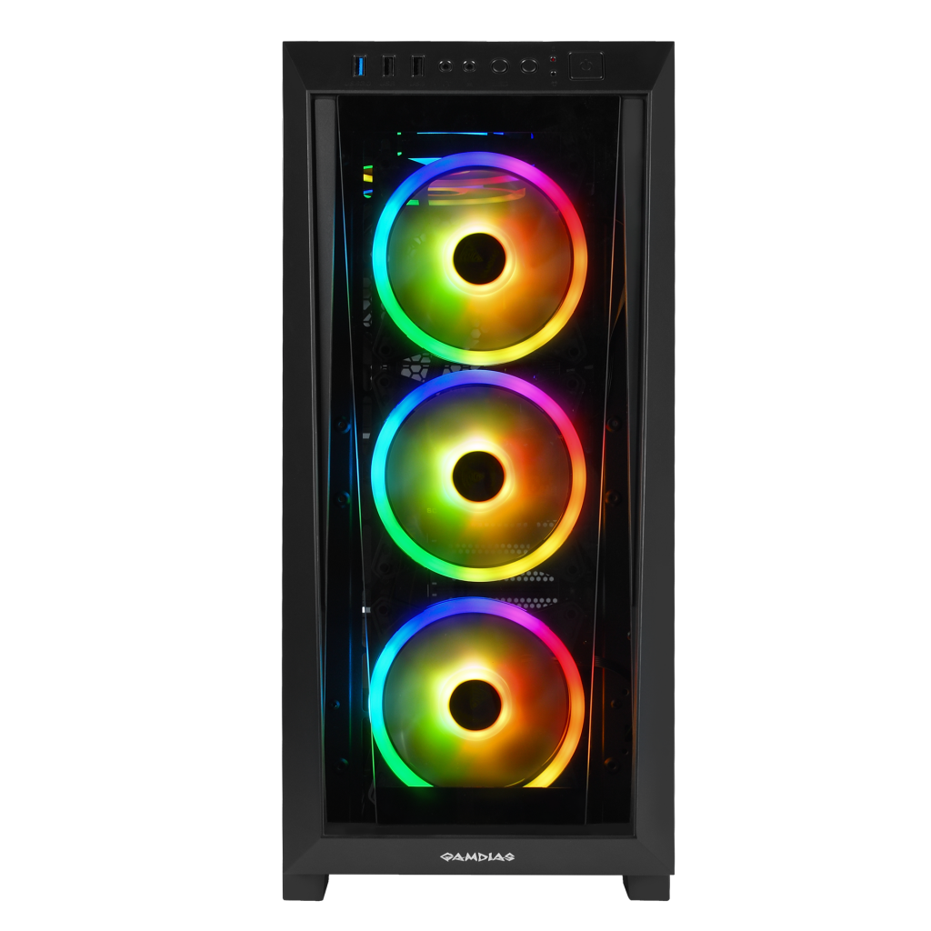 GAMDIAS TALOS M1 Elite, 1600W, Tempered Glass, ARGB, ATX, Professional GAMING KASA