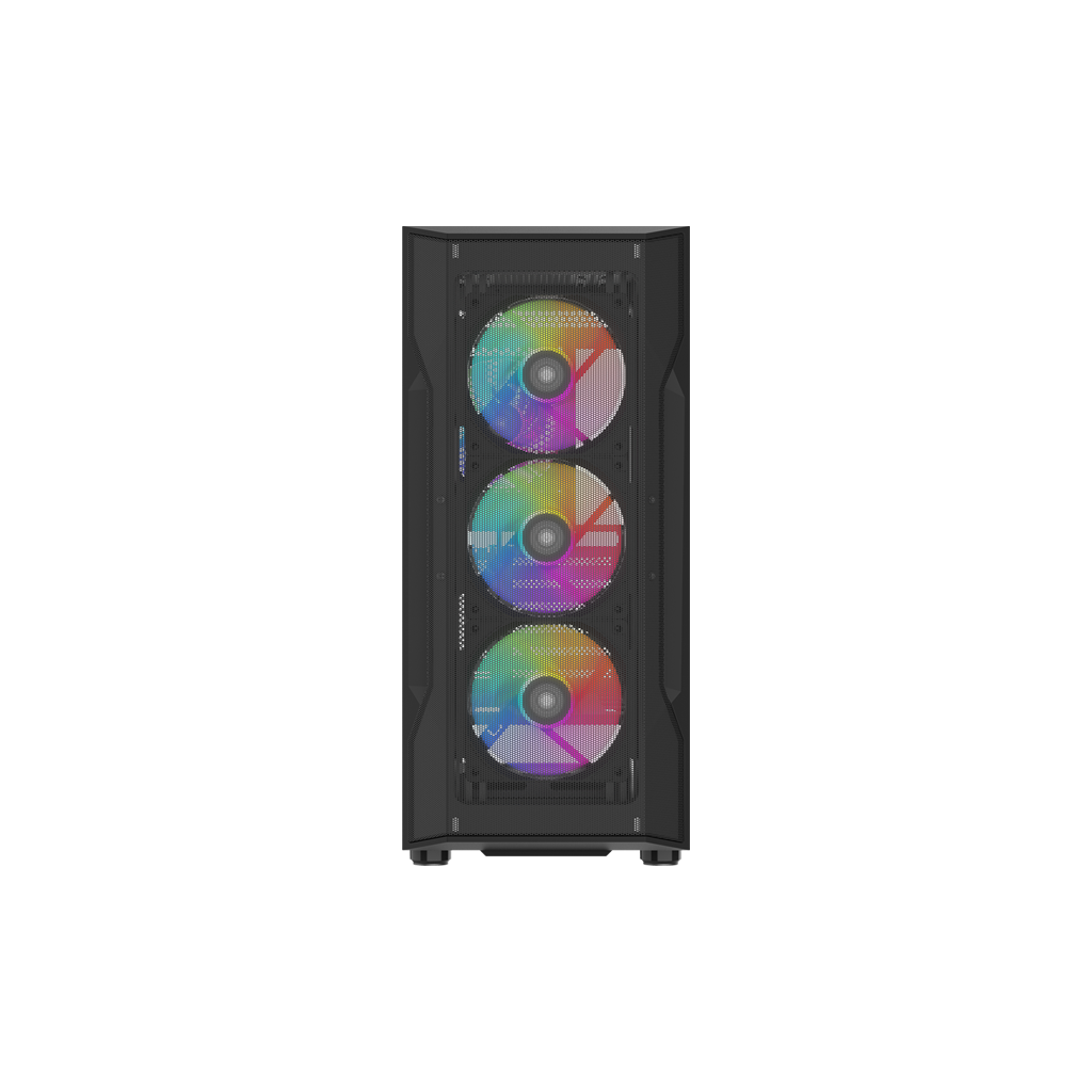 SAMA S40BK Black, H700BK 700W, 80 PLUS, Tempered Glass Panel, Mesh Ön Panel, Type-C, 4x120mm ARGB Fan, ATX, GAMING KASA