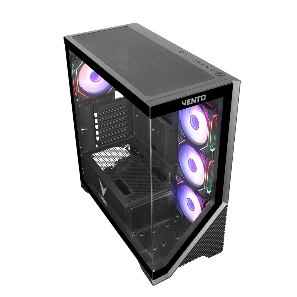 VENTO VG4202FLA ATX Tower, 850W 80+ Siyah, Temperli Cam, RGB, Mesh, ATX GAMING KASA