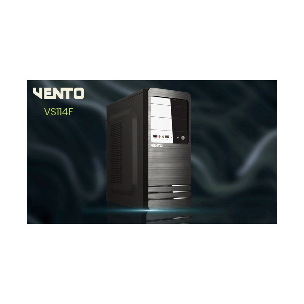 VENTO VS114F Mid Tower, 400W Siyah, Kurumsal KASA