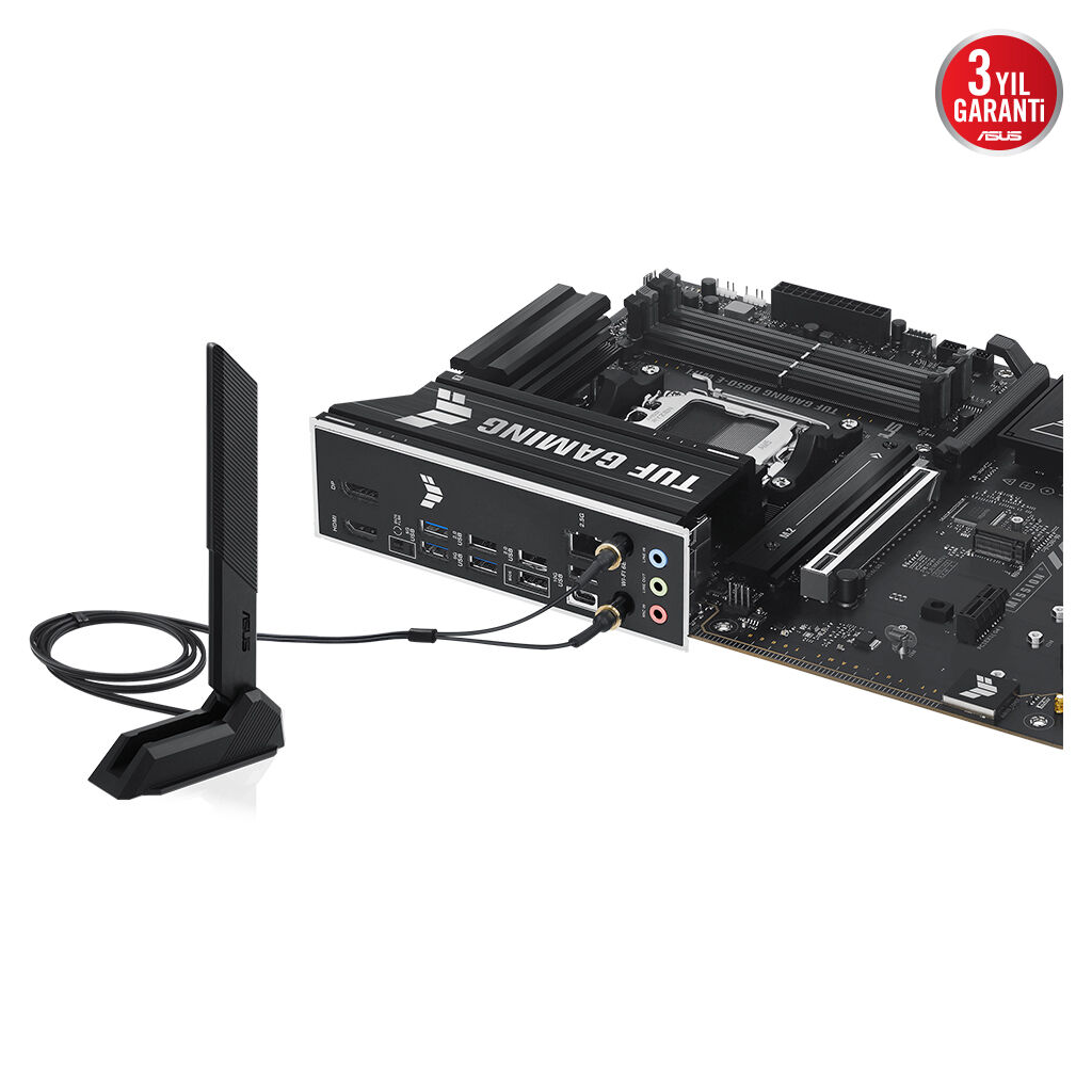 ASUS TUF GAMING B850-E WIFI, 4xDDR5, 3x M.2, HDMI, DP, Type-C, Wi-Fi 6E, Bluetooth v5.3, AM5 Soket GAMING Anakart