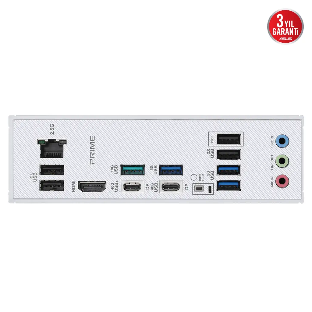 ASUS PRIME X870-P, 4xDDR5, 4xM.2, HDMI, DP, Type-C, AM5 Soket GAMING Anakart