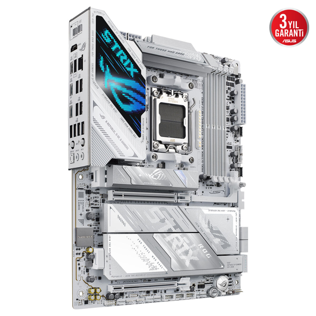 ASUS ROG STRIX X870E-A GAMING WIFI7 NEO, 4xDDR5, 4xM.2, HDMI, DP, Type-C, PCIe 5.0, 2xWi-Fi 7, Bluetooth v5.4, AM5 Soket GAMING Anakart