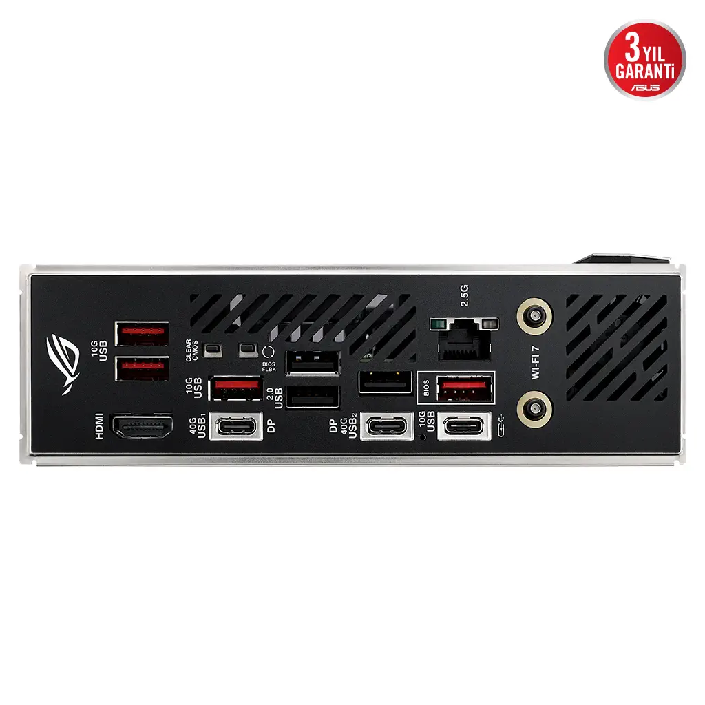 ASUS ROG STRIX X870-I GAMING WIFI, 2xDDR5, 2xM.2, HDMI, DP, Type-C, Wi-Fi 7, Bluetooth v5.4, Mini ITX, AM5 Soket GAMING Anakart