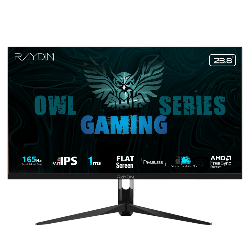 RAYDIN G238IPS165, 23.8", 1ms, 165Hz, Full HD, 300 nits, HDMI, DP, USB, Hoparlör, IPS LED, Frameless, FreeSync Gaming Monitör