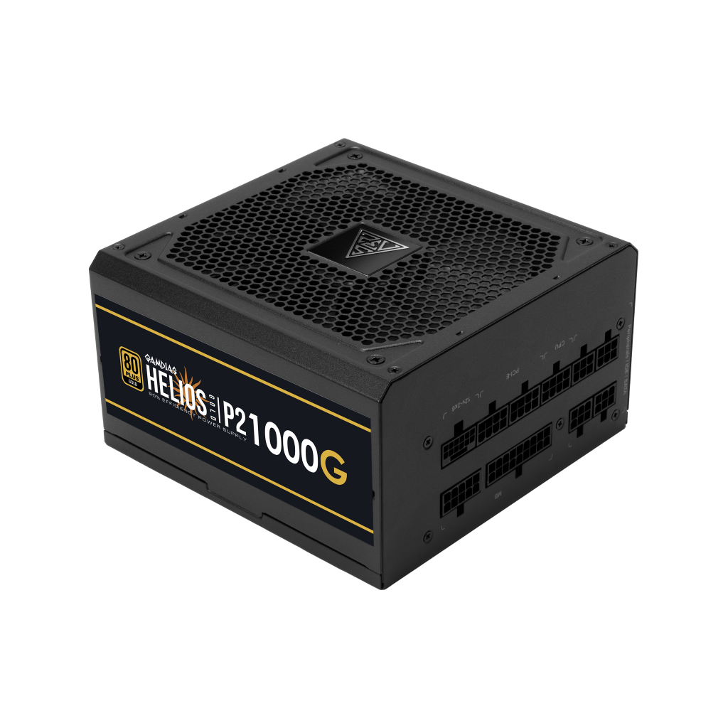 GAMDIAS HELIOS P2-1000G, 1000W, 80+ Gold, Full Modüler, Aktif PFC, GAMING, ATX, Power Supply (PSU)