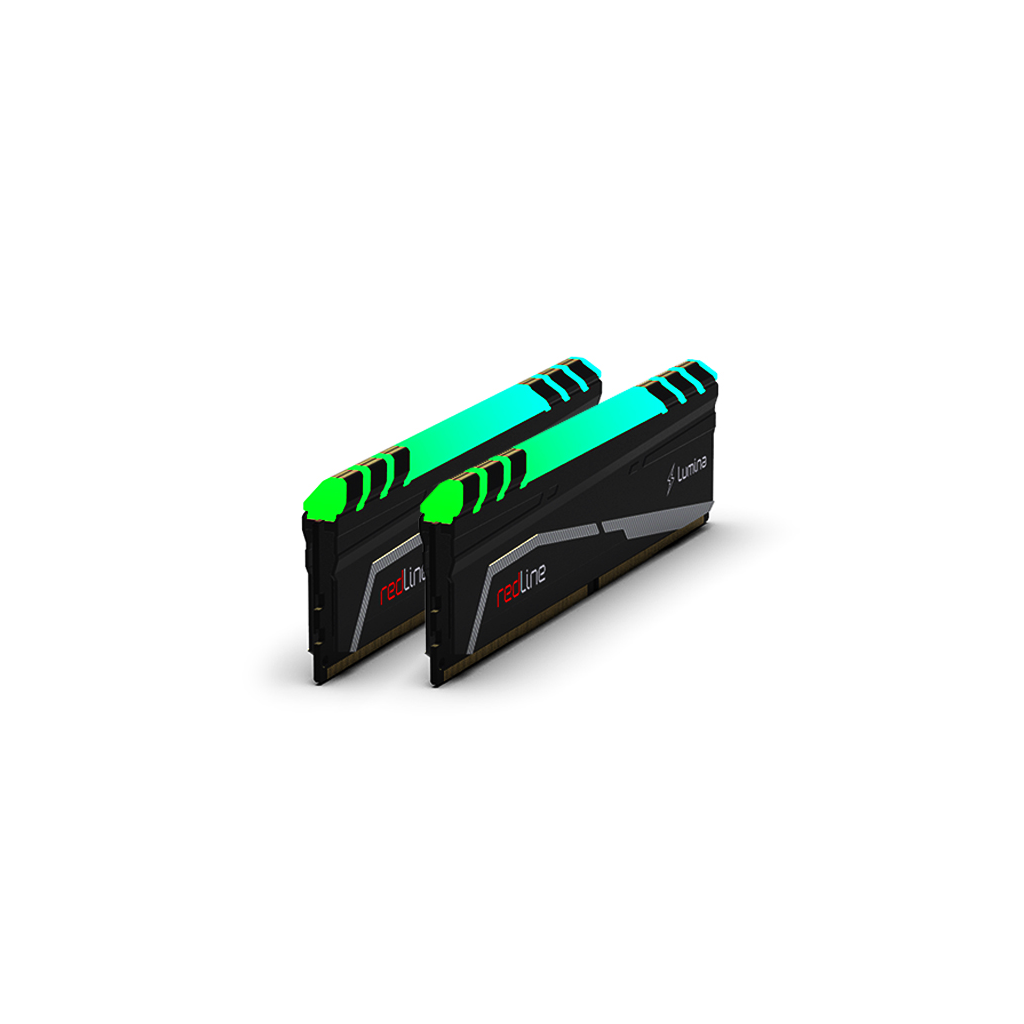 MUSHKIN redLine Lumina, MLA4C320GJJM8GX2, 2x8Gb Kit, 3200Mhz, DDR4, CL16, RGB, Desktop Gaming RAM (Soğutuculu)