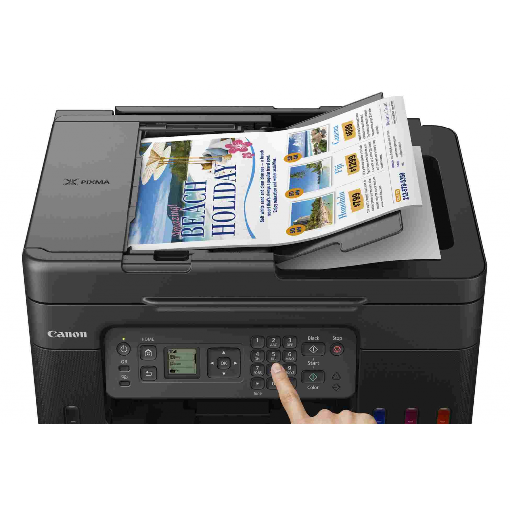 CANON PIXMA G4470, Renkli, Mürekkep Mega Tanklı, Yazıcı, Tarayıcı, Fotokopi, Fax, Wifi, Bulut, ADF, ORİJİNAL MÜREKKEP