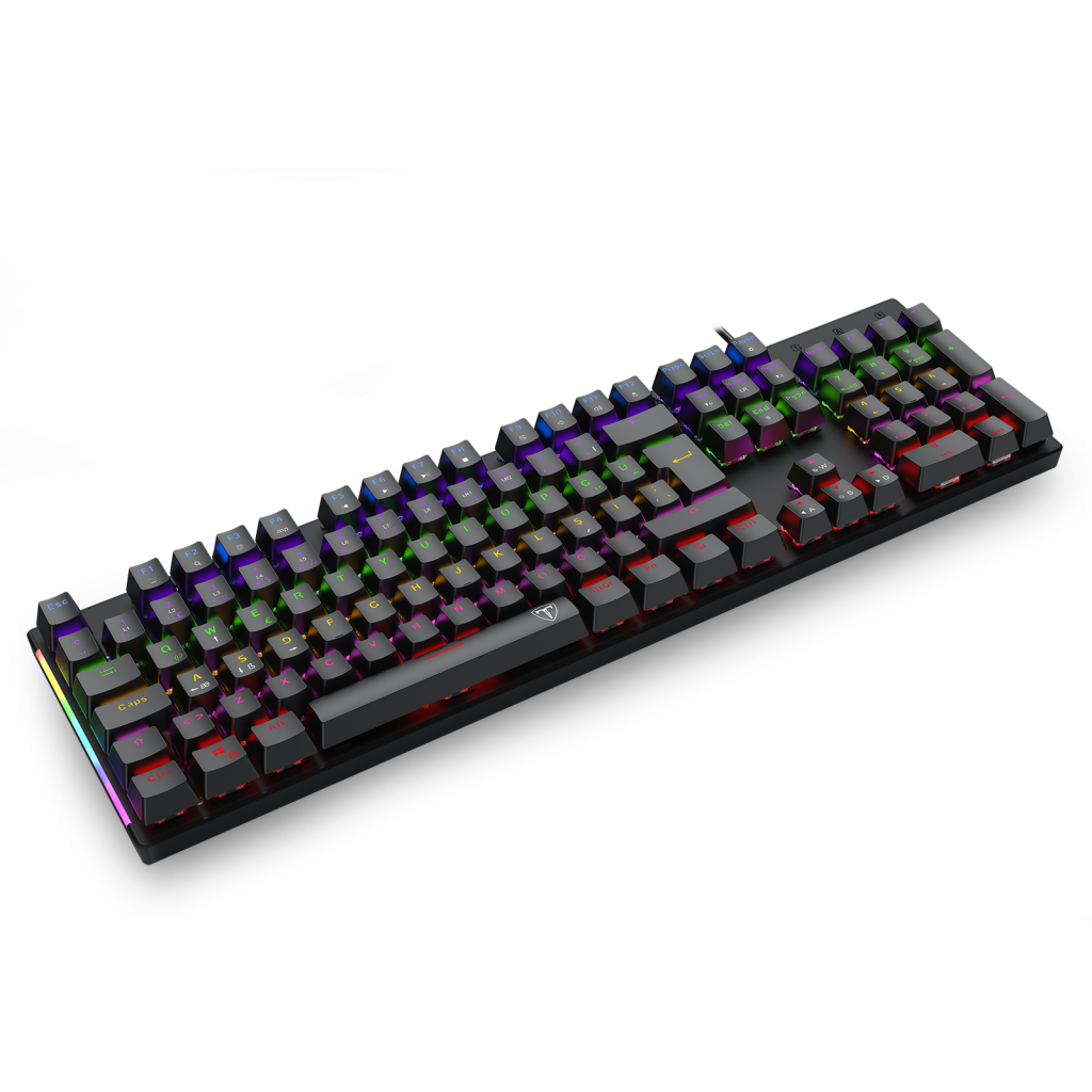 T-DAGGER NAXOS, T-TGK310-BL, USB Kablolu, Türkçe Q, Rainbow Backlight, Blue Mekanik Switch, 104 Tuşlu, Gaming Klavye