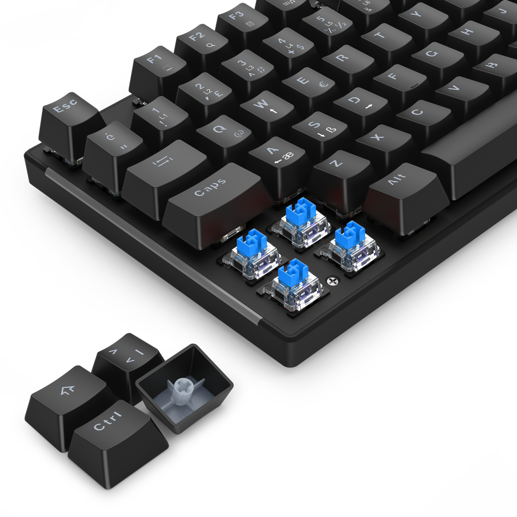 T-DAGGER NAXOS, T-TGK310-BL, USB Kablolu, Türkçe Q, Rainbow Backlight, Blue Mekanik Switch, 104 Tuşlu, Gaming Klavye