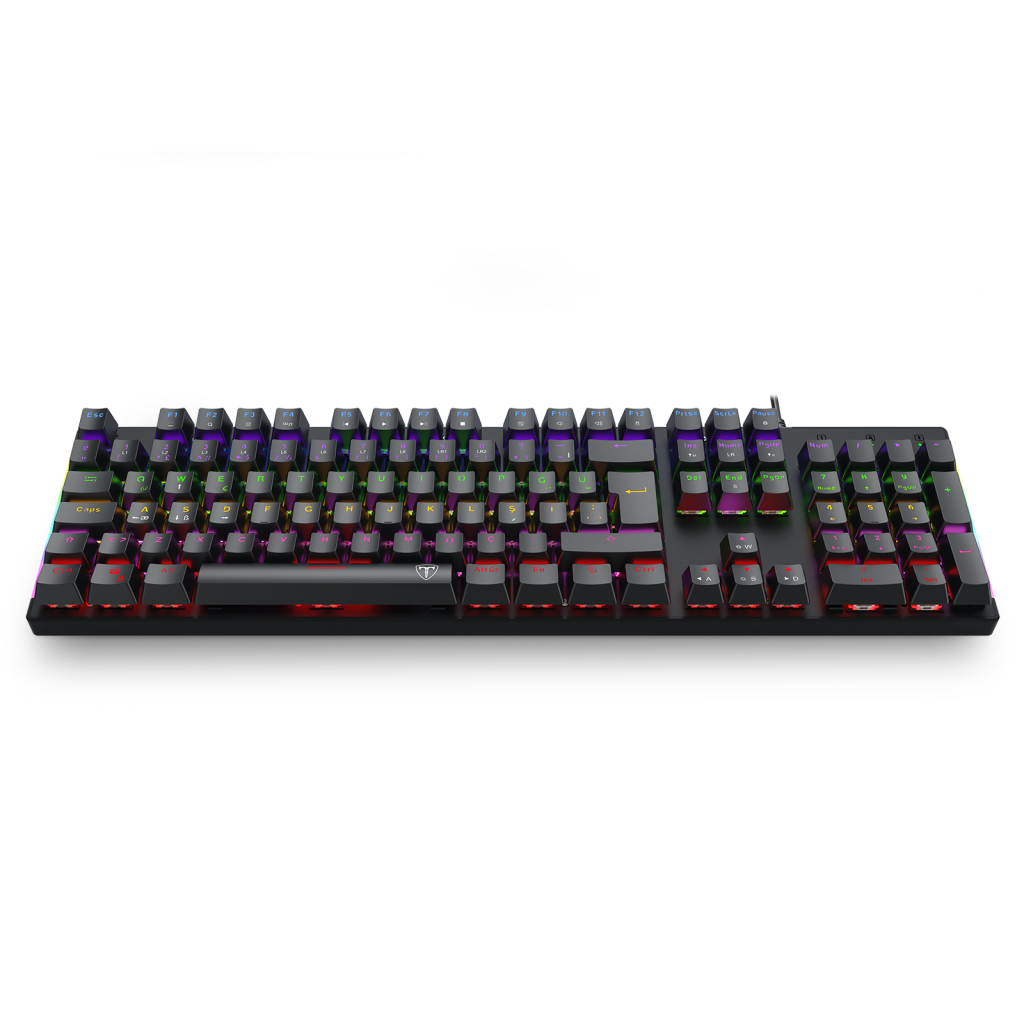 T-DAGGER NAXOS, T-TGK310-BL, USB Kablolu, Türkçe Q, Rainbow Backlight, Blue Mekanik Switch, 104 Tuşlu, Gaming Klavye
