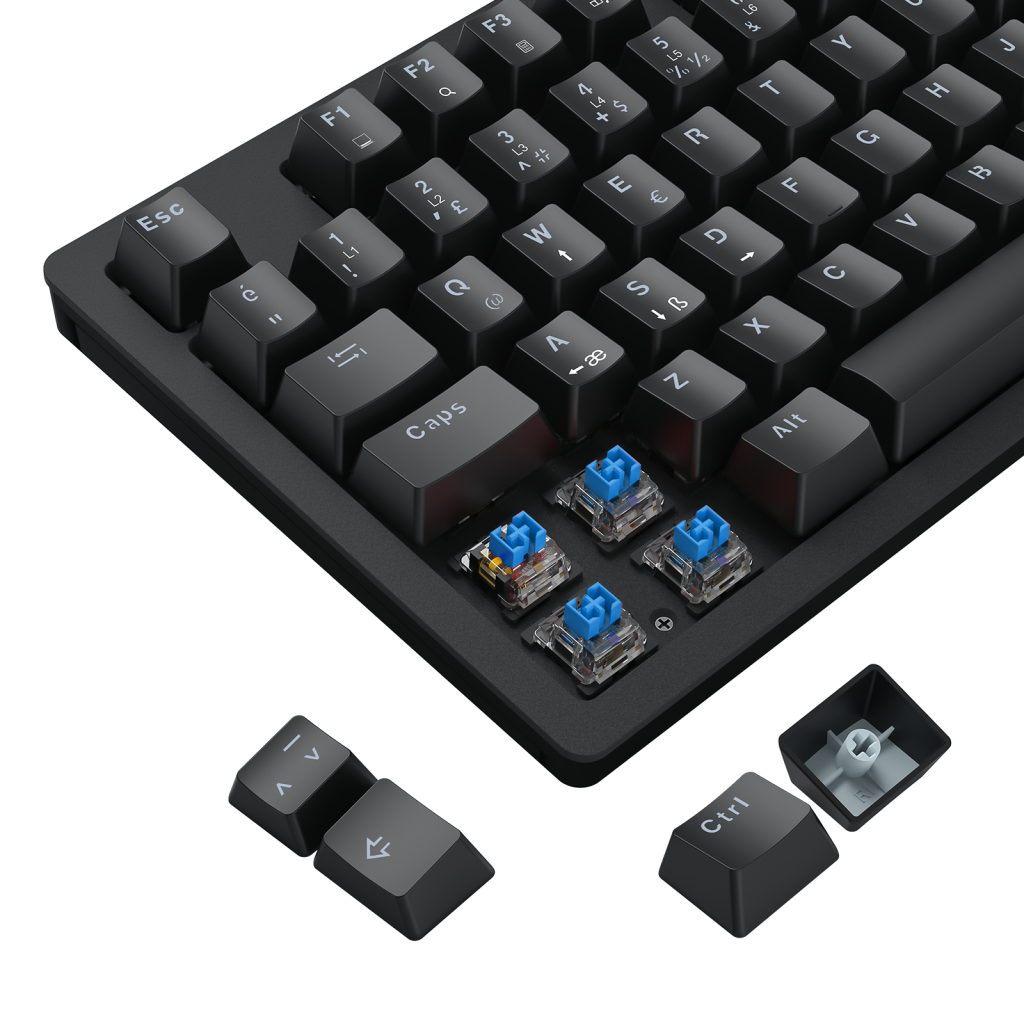 T-DAGGER BALI, T-TGK311-BL, USB Kablolu, Türkçe Q, Rainbow Backlight, Blue Mekanik Switch, 87 Tuşlu, Gaming Klavye