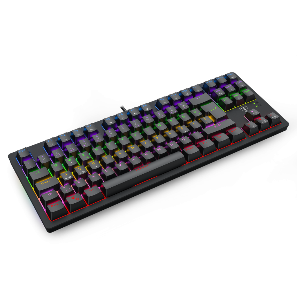 T-DAGGER BALI, T-TGK311-BL, USB Kablolu, Türkçe Q, Rainbow Backlight, Blue Mekanik Switch, 87 Tuşlu, Gaming Klavye