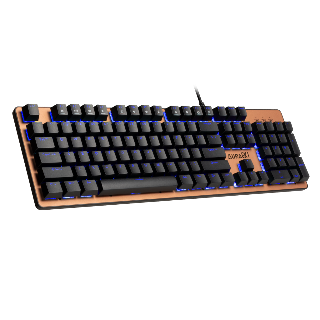 GAMDIAS AURA GK1, USB Kablolu, İngilizce, Rainbow Backlight, Red Mekanik Switch, Bronz Edition, Gaming Klavye