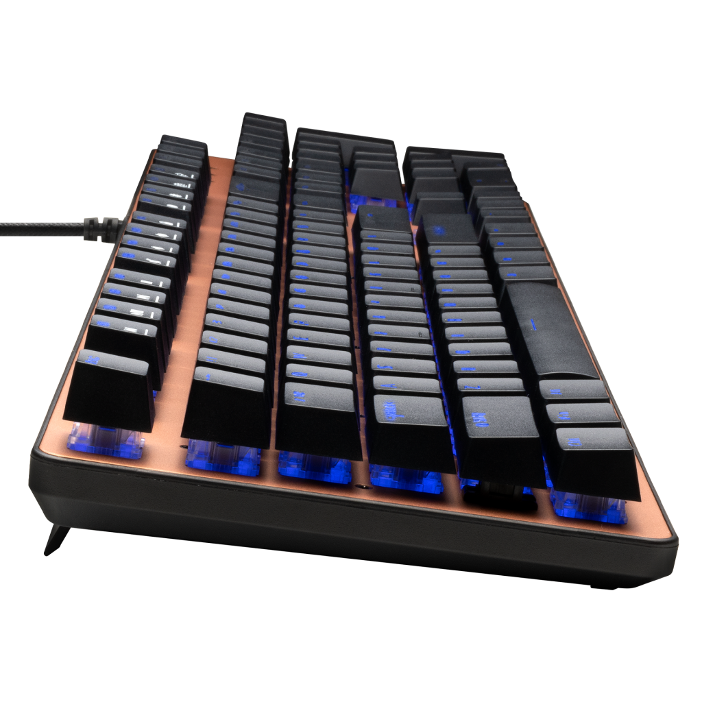 GAMDIAS AURA GK1, USB Kablolu, İngilizce, Rainbow Backlight, Red Mekanik Switch, Bronz Edition, Gaming Klavye