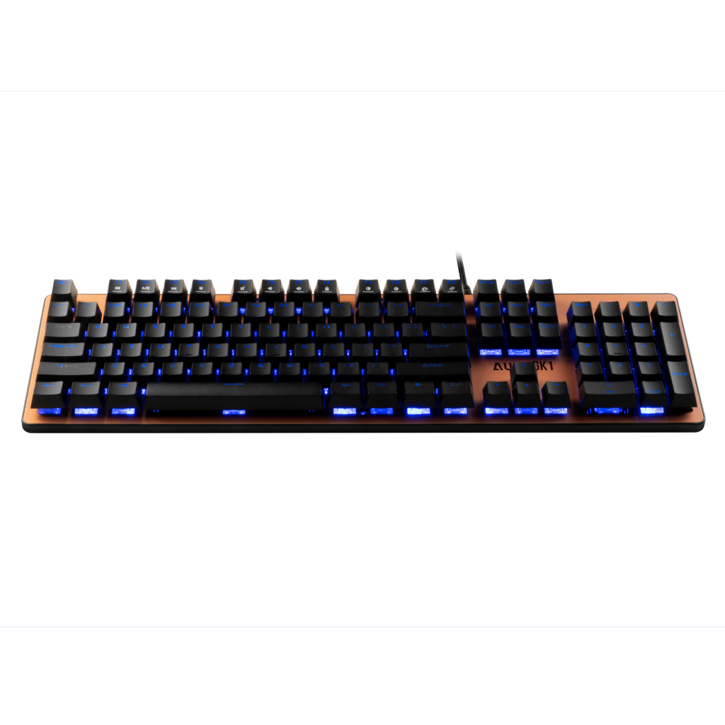 GAMDIAS AURA GK1, USB Kablolu, İngilizce, Rainbow Backlight, Red Mekanik Switch, Bronz Edition, Gaming Klavye