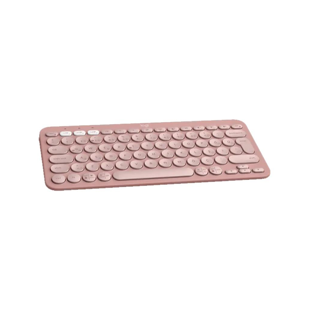 LOGITECH K380S, Pebble Keys 2, Rose, 920-011861, Bluetooth, Türkçe, Q, Multimedya, Mini Klavye