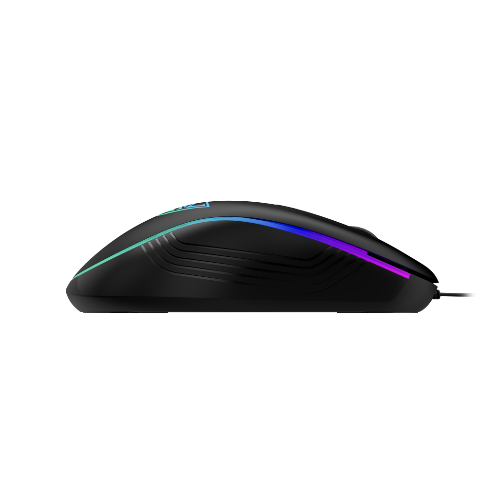 GAMDIAS AURA GS3, Çok Renkli Aydınlatma, USB Kablolu, 6 Programlanabilir Buton, Gaming Mouse, 3.600 DPI, Siyah