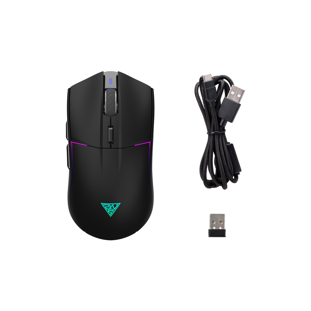 GAMDIAS HADES M3, RGB Aydınlatma, 2.4Ghz ve Bluetooth Kablosuz, 7 Programlanabilir Buton, Şarj Edilebilir, Type-C, Gaming Mouse, 10.000 DPI, Siyah