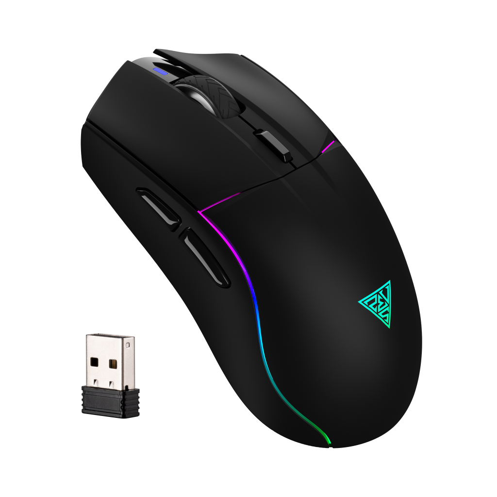 GAMDIAS HADES M3, RGB Aydınlatma, 2.4Ghz ve Bluetooth Kablosuz, 7 Programlanabilir Buton, Şarj Edilebilir, Type-C, Gaming Mouse, 10.000 DPI, Siyah