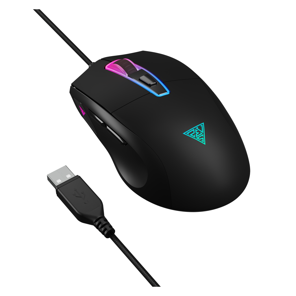 GAMDIAS ZEUS M5, RGB Aydınlatma, USB Kablolu, 7 Programlanabilir Buton, Gaming Mouse, 12.800 DPI, Siyah