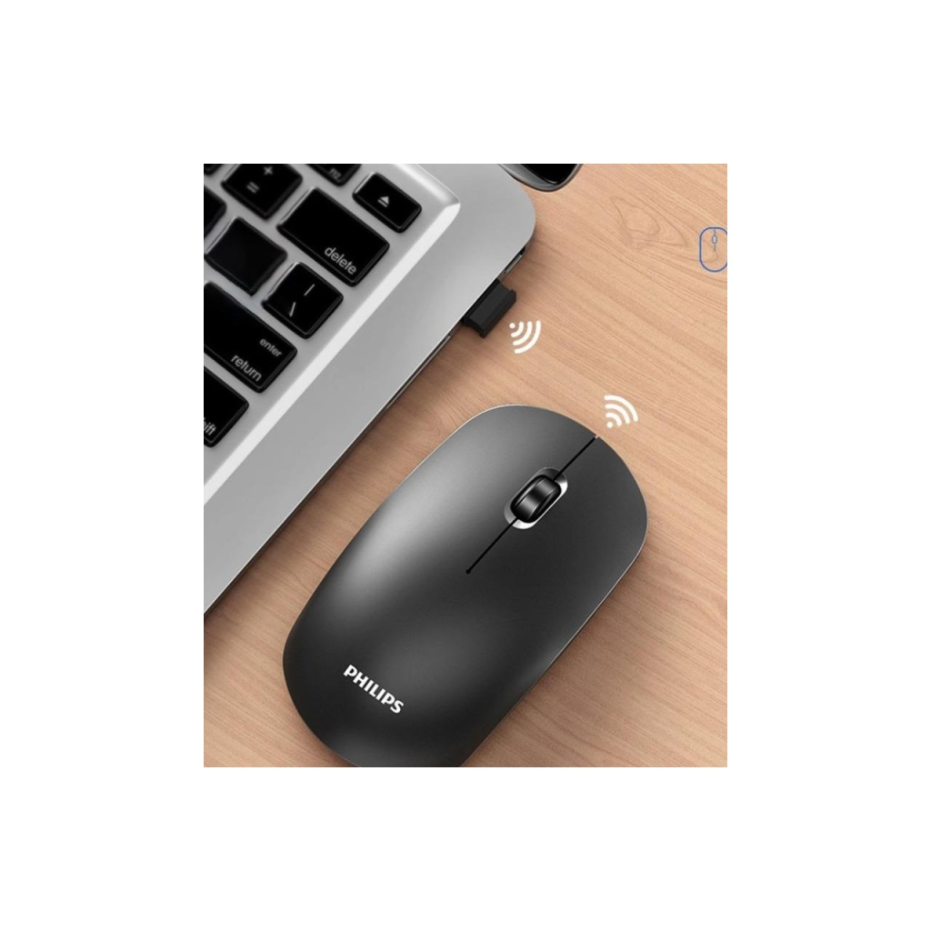 PHILIPS SPK7315B, Siyah, USB Nano 2,4Gh Kablosuz, 1200dpi, Optic, 3 Tuşlu, Sessiz Click, Mouse