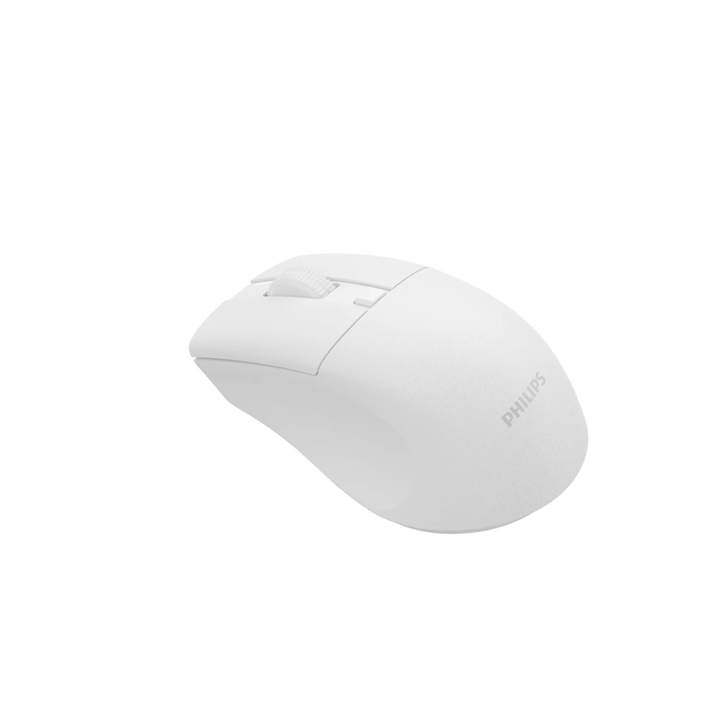 PHILIPS SPK7528W, SESSİZ, Beyaz, USB Nano 2,4Gh ve Bluetooth Kablosuz, 1600dpi, Optic, 3 Tuşlu, Ergonamik, Sessiz Click, Mouse
