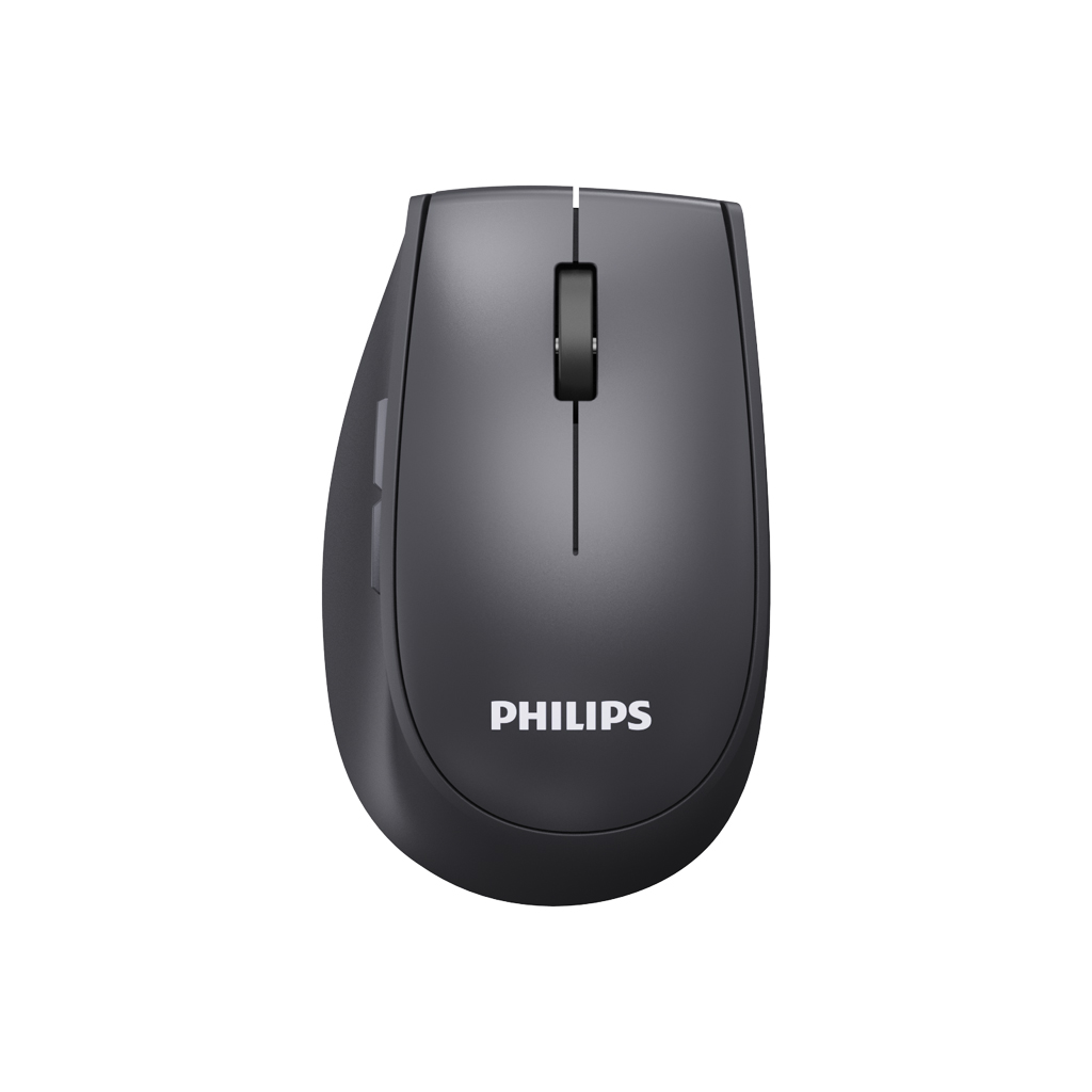 PHILIPS SPK7627K, Gri, USB Nano 2,4Gh ve Bluetooth Kablosuz, 1600dpi, Optic, 5 Tuşlu, Şarj Edilebilir, Sessiz Click, Mouse