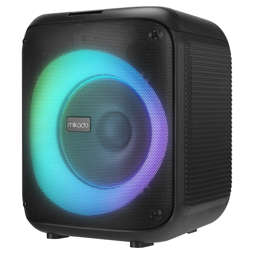 MIKADO MD-BT51 BOMBIX, 60W, Taşınabilir, BT/USB/TF/TWS, RGB Aydınlatma, Dahil Batarya, Toplantı, Parti, Açık Hava Speaker. Kablolu Mikrofon Hediyeli