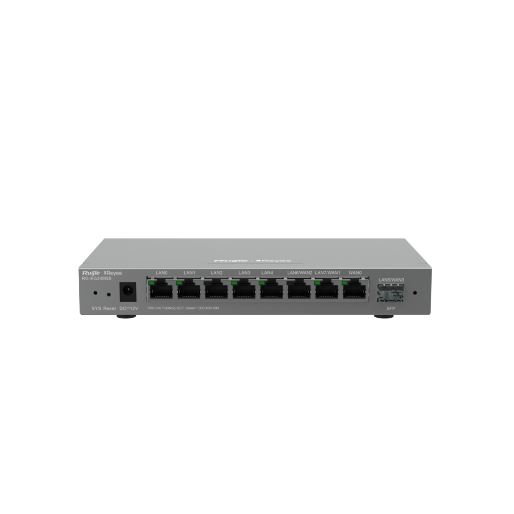 RUIJIE Reyee RG-EG209GS 9 Port, 1 Port SFP, Web Yönetilebilir, 200 Kullanıcı, Bulut Yönetimli Yönlendirici