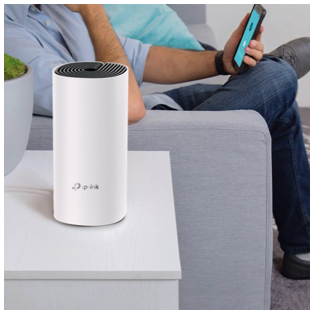 TP-LINK DECO E4, AC1200, Tekli Mesh, 1200Mbps, Dual Band, 2Port Megabit Lan, 140m2 Çekim Alanı, Router, Geniş Alan İnternet Ağı Sağlayıcısı