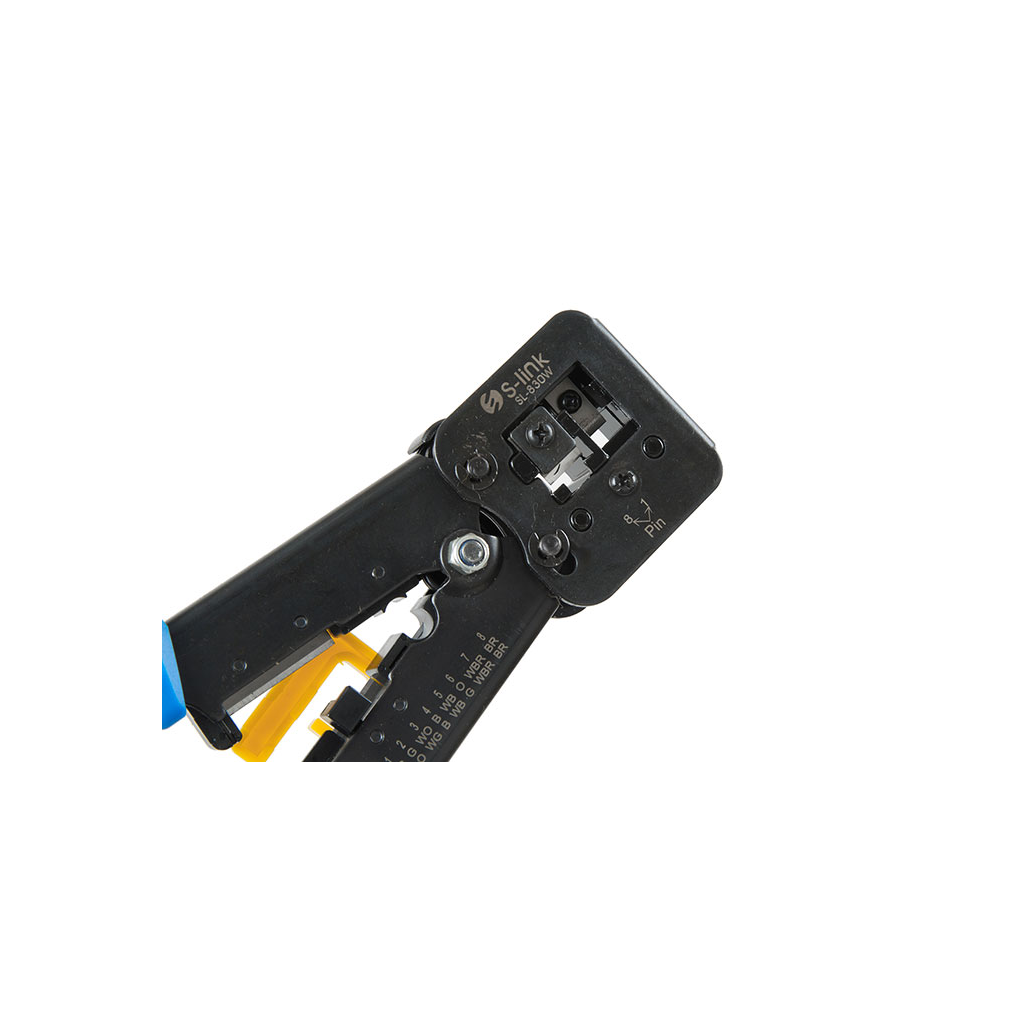 S-LINK SL-830W, RJ45/RJ11 ikili Pense, Yeni Nesil Kablo Ucu Konnektör Sıkma Pensesi